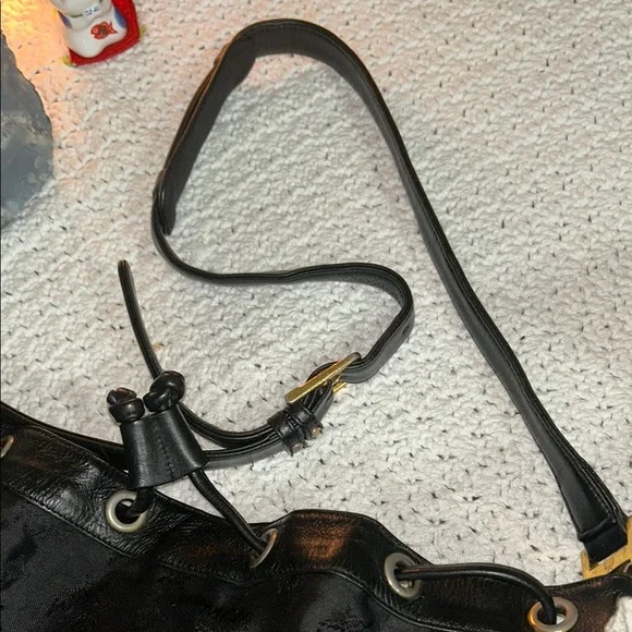 MCM Black Monogram Backpack with Leather Trim - Picture 16 of 17